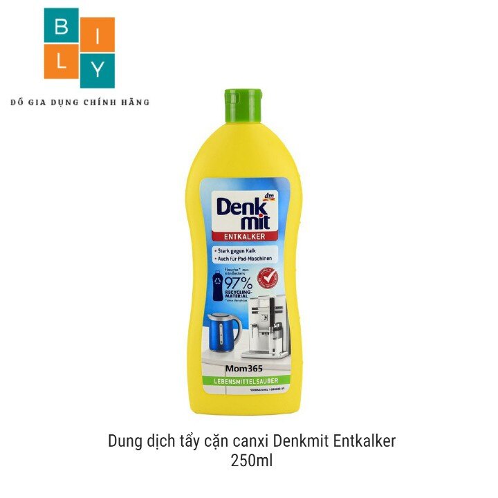 Dung dịch tẩy cặn canxi cho ấm đun siêu tốc, máy pha cà phê Denkmit Entkalker 250ml