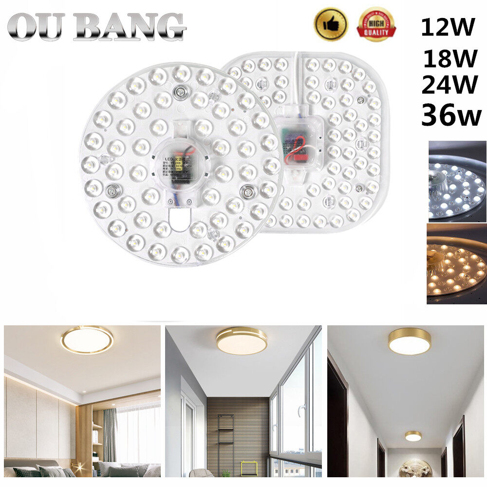 OUBANG [Dễ Dàng Thay Thế] Nguồn Mô-đun LED AV220V Đèn Trần Trong Nhà Ánh Sáng Trắng Lạnh Ấm Nguồn 12W 18W 24W 36W Thay Thế Đèn Led Độ Sáng Cao