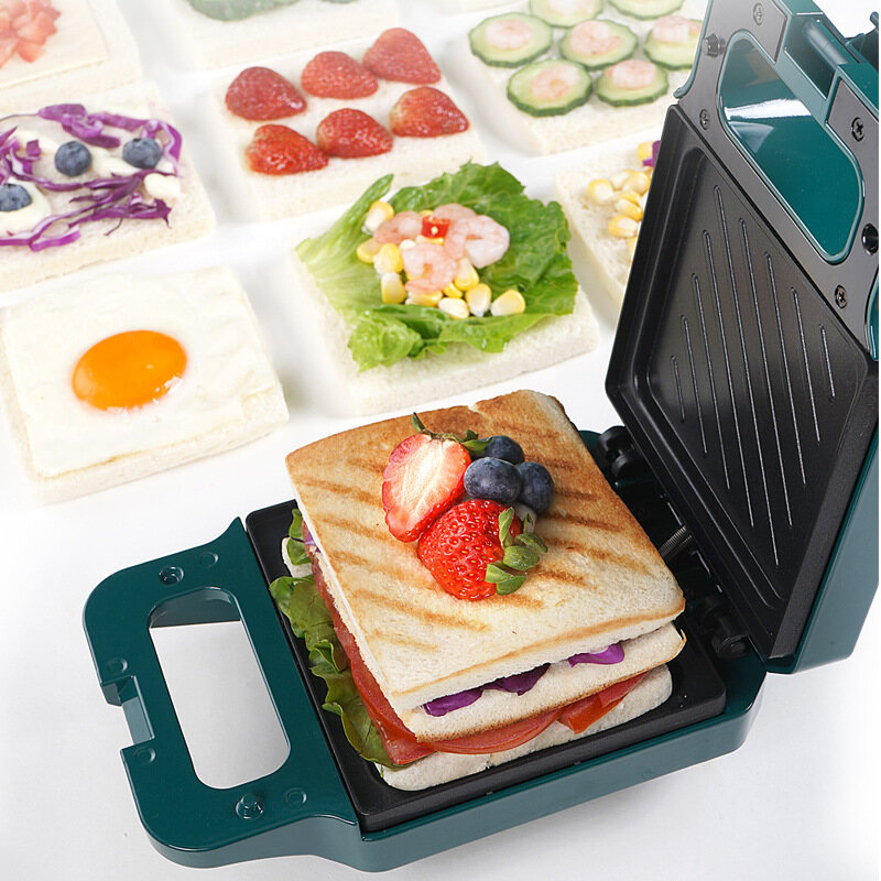 Máy làm bánh mì mini máy làm bánh mì điện máy nướng bánh mì chảo nướng bánh máy ép bánh mì gia dụng đa năng 650w"