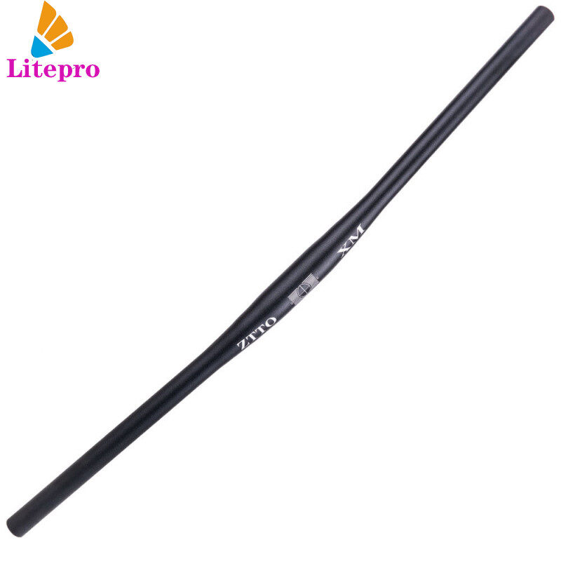 Litepro ghi đông xe đạp leo núi ghi đông màu đen 31.8*720mm/780mm thanh phẳng hợp kim nhôm ống dày thẳng