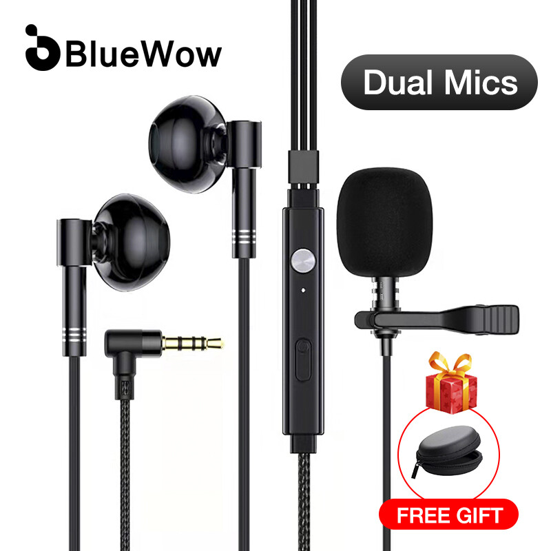 [Upgrade] BlueWow Microphone for Recording With Monitor Earphone For Phone Laptop PC ,JK-11 Lapel Microphone For Radio Smartphone ราคา 183 บาท*ส่งฟรี