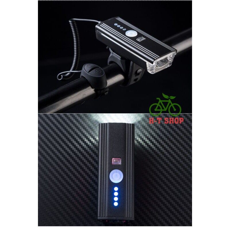 Đèn còi xe đạp sạc usb hj-062
