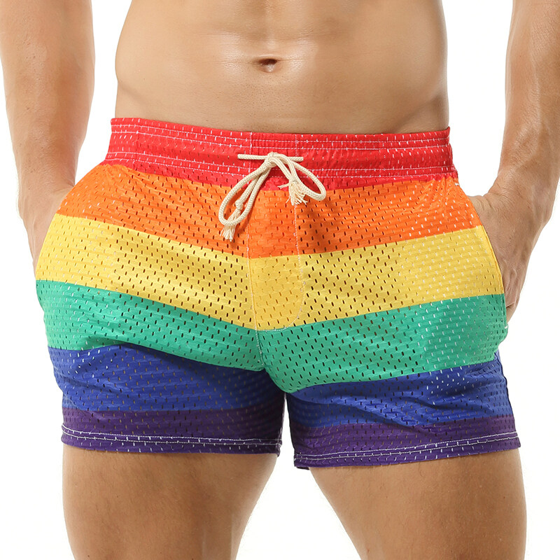 Rainbow on sale swimsuit mens