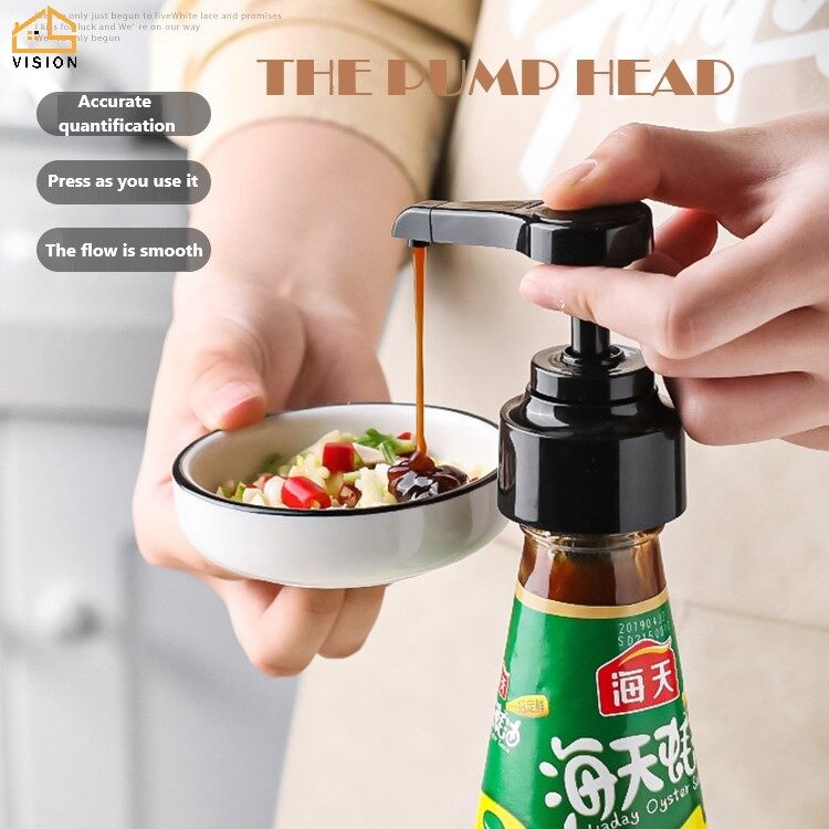 Tầm nhìn nước sốt chili hàu chai đựng nước sốt miệng máy bơm áp suất đầu hộp đựng dầu máy ép essential dụng cụ ép cho nhà bếp chai đựng nước sốt
