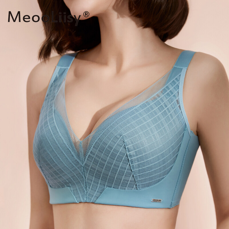 MeooLiisy Seamless Plus Size Bra C D Cup Wireless Underwear Sexy Push Up Brassiere