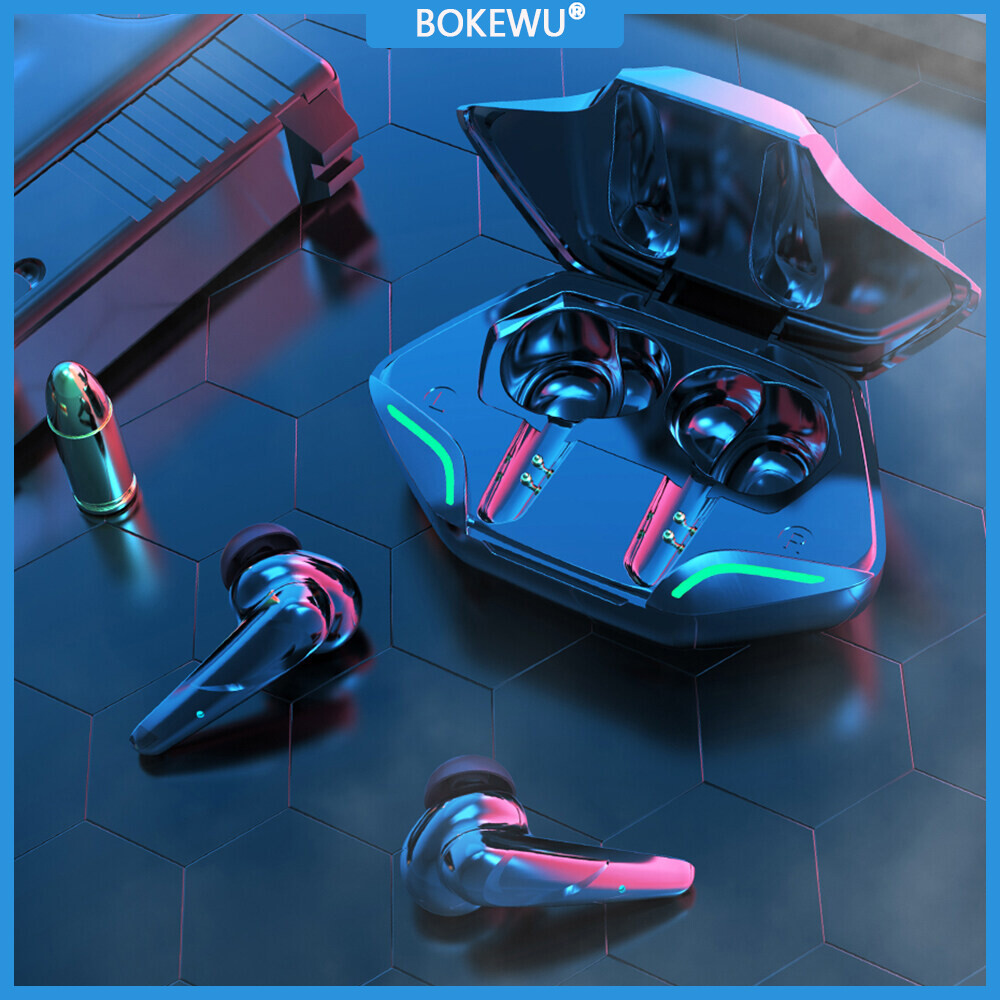 BOKEWU Tai Nghe Chơi Game Tai Nghe Bluetooth TWS Độ Trễ Thấp Có Mic Tai Nghe Không Dây Định Vị Âm Thanh Bass Âm Thanh Nổi