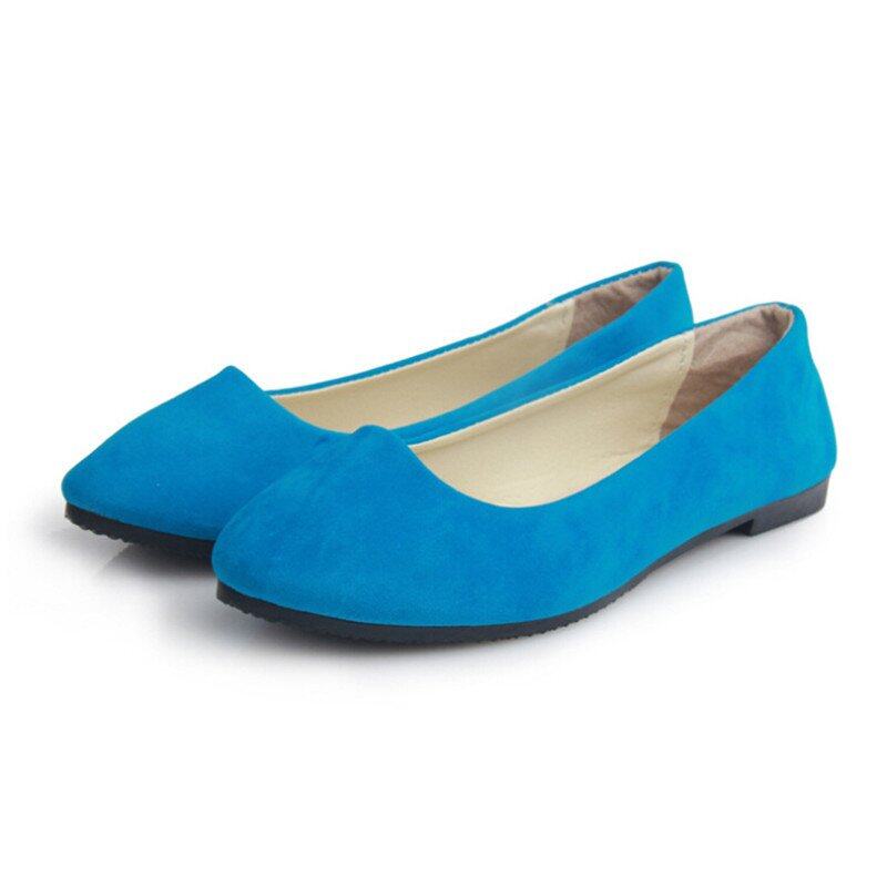 D66ใหม่รองเท้าแตะเเบนผู้หญิงCandyสีLady Ballerina Microsuedeรองเท้าธุรกิจลำลอง