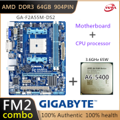 GA-F2A55M-DS2 Motherboard Bundle with AMD A6 5400 CPU