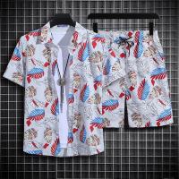 HAIBINZOULU Mens Short Sleeve Shirt Set Polo Shirt Shorts