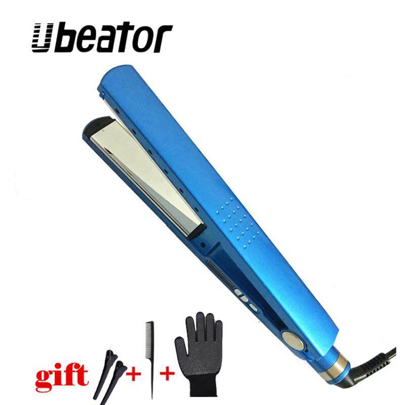 Professional Hair Straighteners Flat Iron Salon Hair Iron Styler Fast hair straightener Plates Nano Titanium Plates ราคา 378 บาท*ส่งฟรี