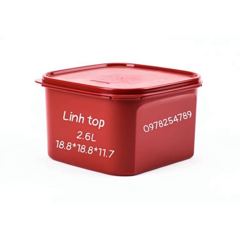 Hộp bqtp chứa màu 2.6l nhựa nguyên sinh