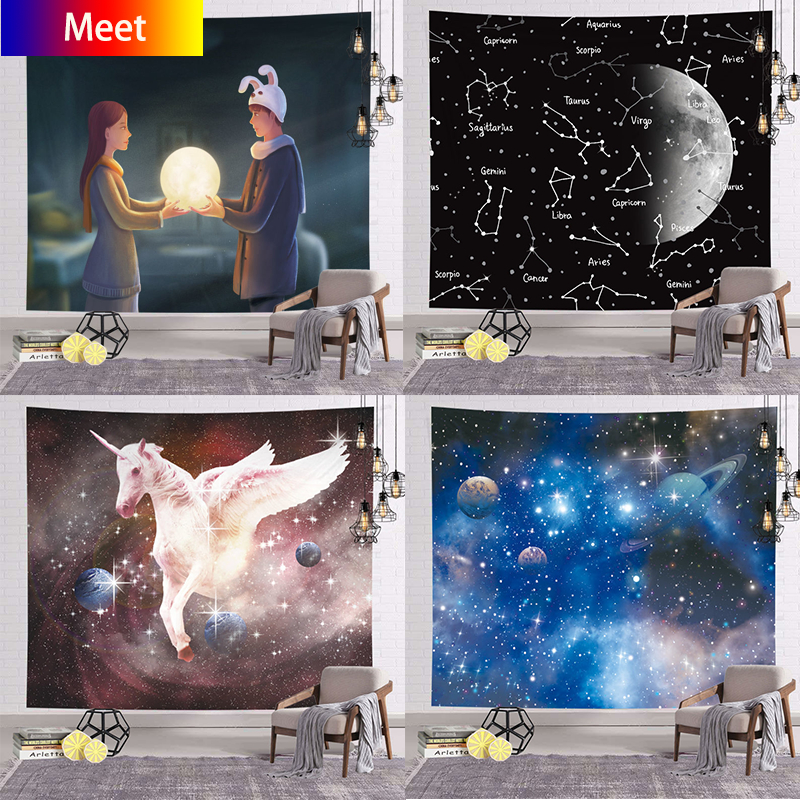 Anime Tapestry Mandala Trang Trí Tường Treo Nghệ Thuật In Vải Trang Chủ Phòng Khách Trang Trí Phòng Ngủ