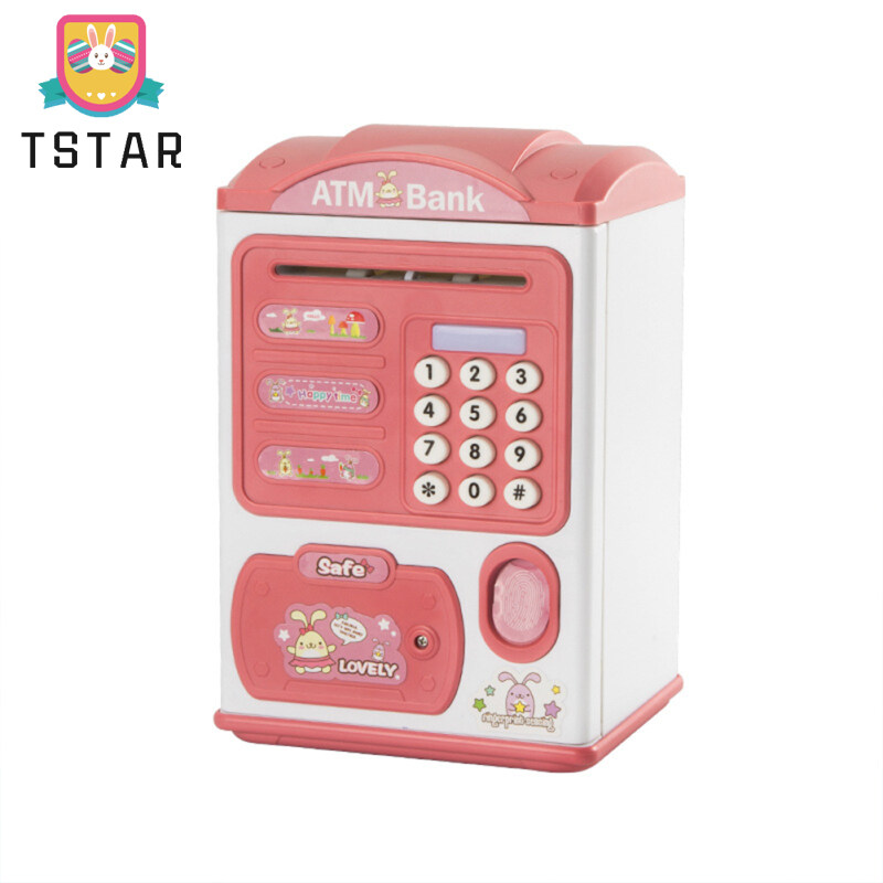 TS ready stock Simulation Smart Atm Piggy Bank Toys Password Fingerprint