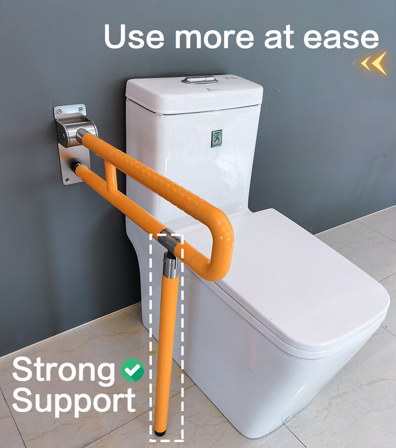 Toilet Handle Foldable Handrail safety With support legs Bathroom