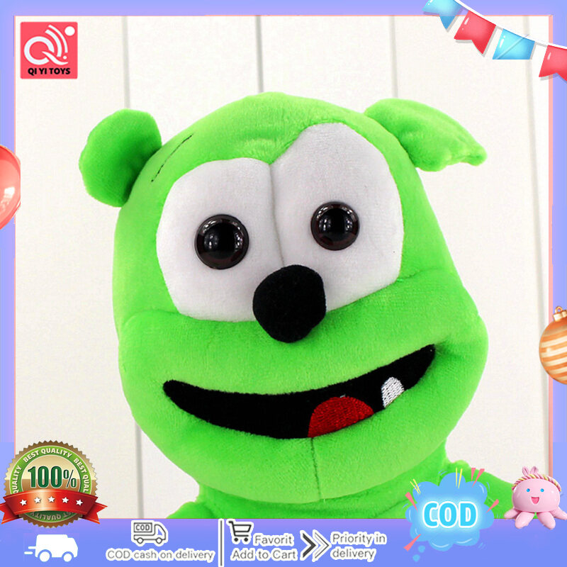 Gummy Bear Plush Doll Green Cute Cartoon Stufffed Toy for Kids Girls Decor
