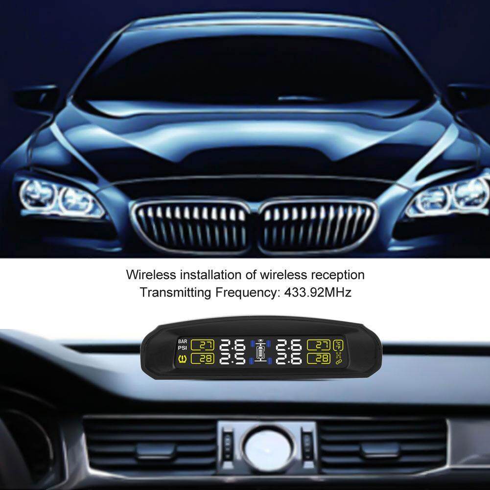 ไร้สายพลังงานแสงอาทิตย์ TPMS การตรวจสอบแรงดันยางรถยนต์ 4 เซ็นเซอร์ภายนอก ไร้สายพลังงานแสงอาทิตย์ TPMS การตรวจสอบแรงดันยางรถยนต์ 4 เซ็นเซอร์ภายนอก