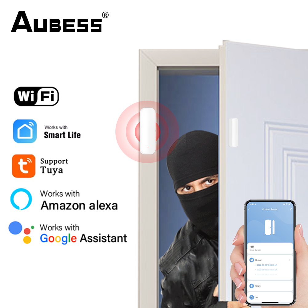 Romahome tech tuya cửa thông minh cảm biến an ninh ngôi nhà cảm biến không dây wifi phát hiện mở/đóng cửa sổ/cửa nhà hệ thống báo động an ninh cuộc sống thông minh