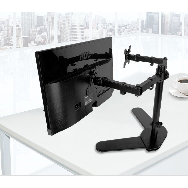 giá đỡ2 Màn Hình Máy Tính Để Bàn Đứng Đôi Tay 360 Độ cho màn hình 10-27inch- M042