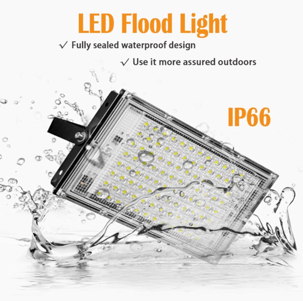 💡Đèn pha led💡50W 100W 220V Ngoài Trời IP66 Không Thấm Nước Sân bãi cỏ sân vườn RGB Đèn Pha Spotlight Tìm Kiếm Ánh