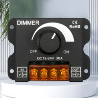 DC 12V-24V LED Dimmer Switch 30A Adjustable Brightness Dimmer Controller PWM Digital Stepless Dimming for Lamp Strip Single Color Lamp