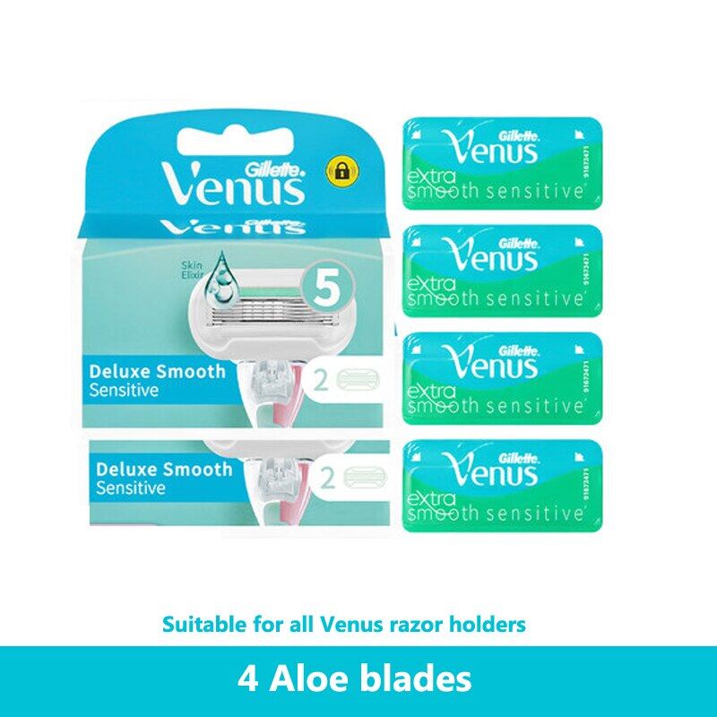  Lưỡi Dao Cạo Gillette Venus Lưỡi Cạo Lô Hội 5 Lớp Thích Hợp Cho Da Nhạy Cảm 2 Thanh Xà Phòng Phù Hợp Với Mọi Người Giữ Sao Kim 