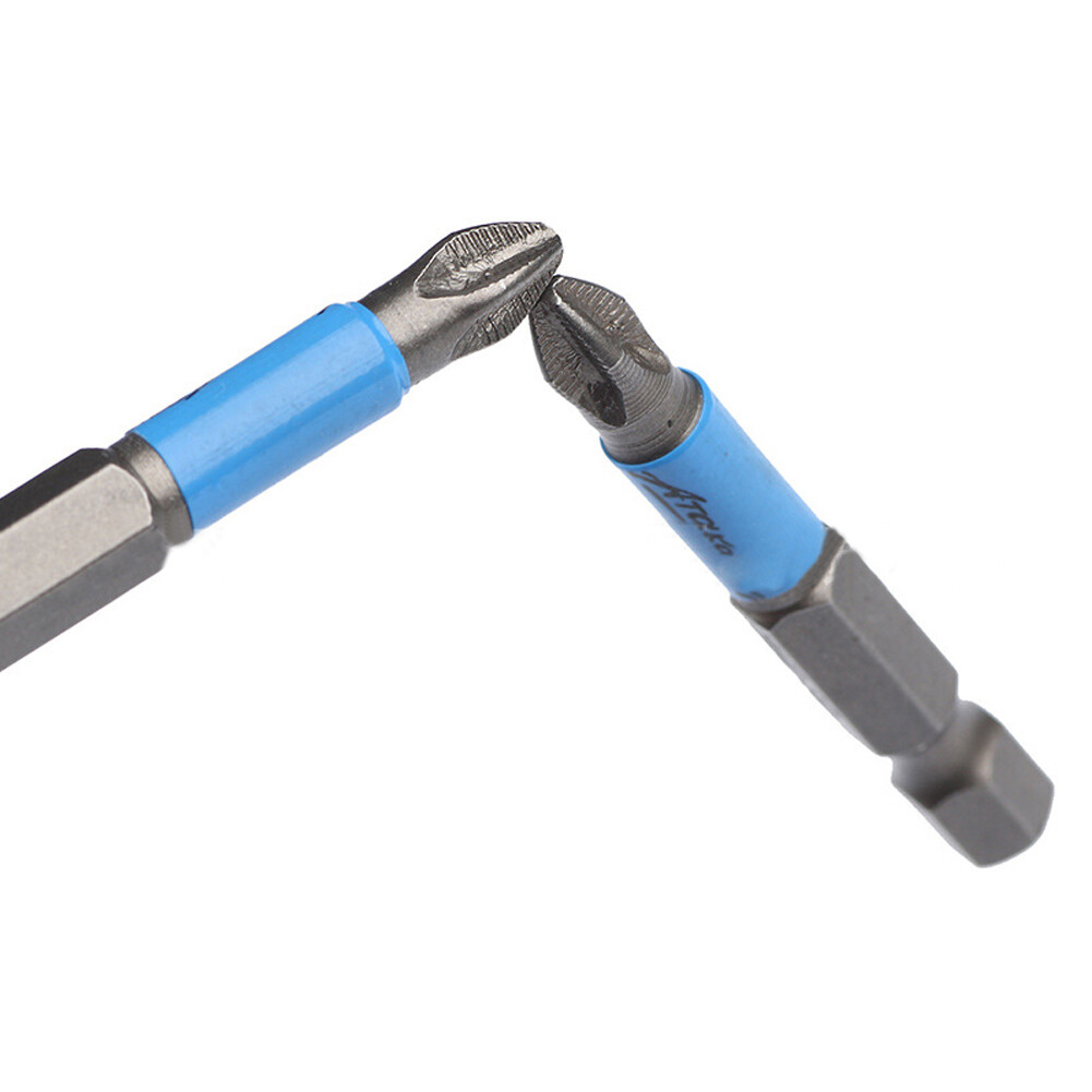 10 chiếc chuôi lục giác thép hợp kim từ tính 1/4 inch mũi khoan tuốc nơ vít tác động đầu chéo chống trượt ph2