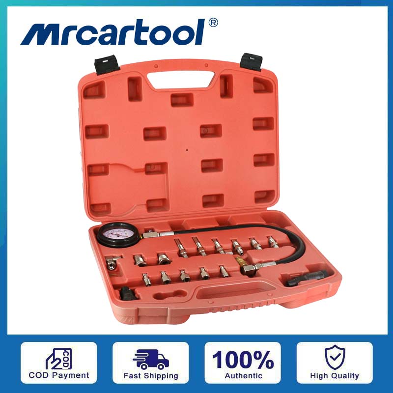 MRCARTOOL TU-15A Diesel Engine Compression Tester Tool Kit 0~1000PSI Cylinder Pressure Gauge Giá 725,597 Đồng*Miễn phí vận chuyển
