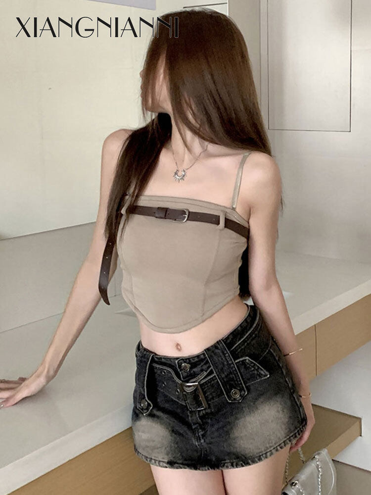 XIANG NIAN NI women s suspenders Summer tooling style sweet and cool hot