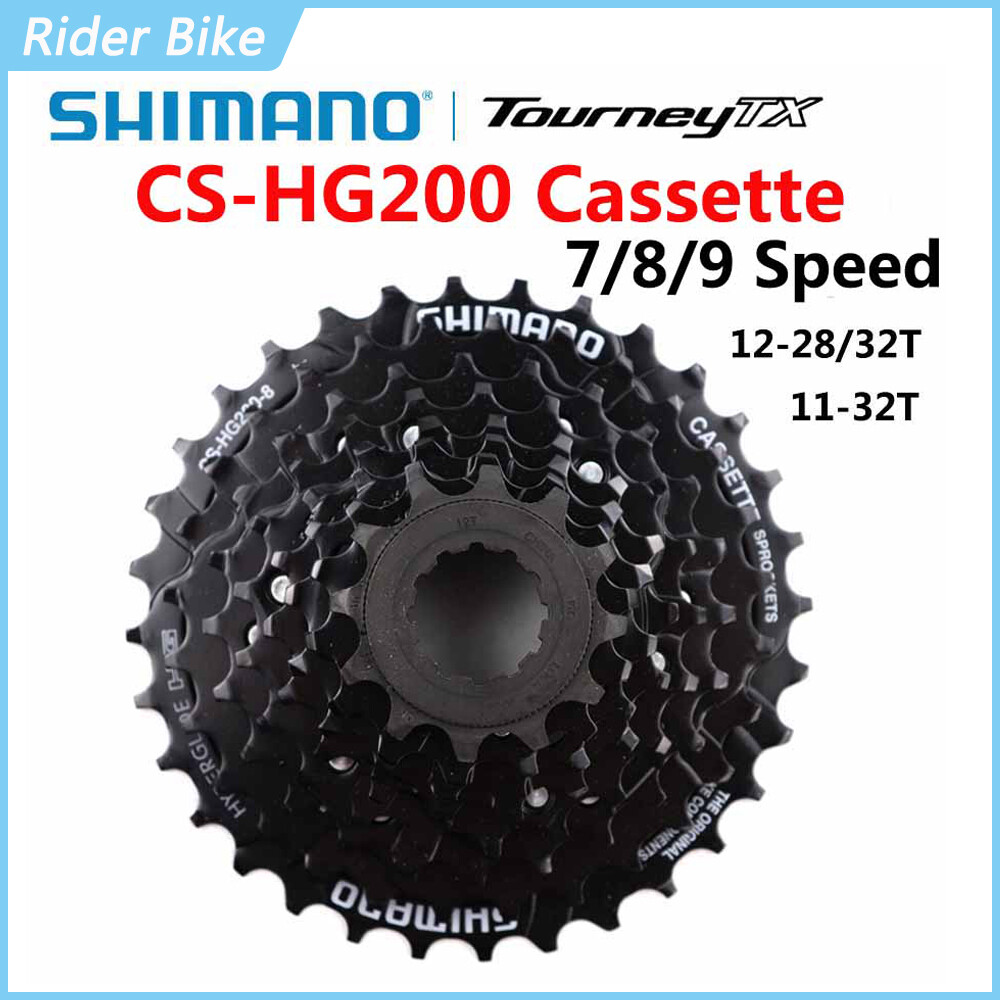 Shimano CS-HG200 CS HG200 Bánh Đà Xe Đạp Leo Núi 7 S 8 S 9 S Băng Cassette 7 Tốc Độ 8 Tốc Độ 9 Tốc Độ 12-32T 12-28T Phụ Tùng Xe Đạp