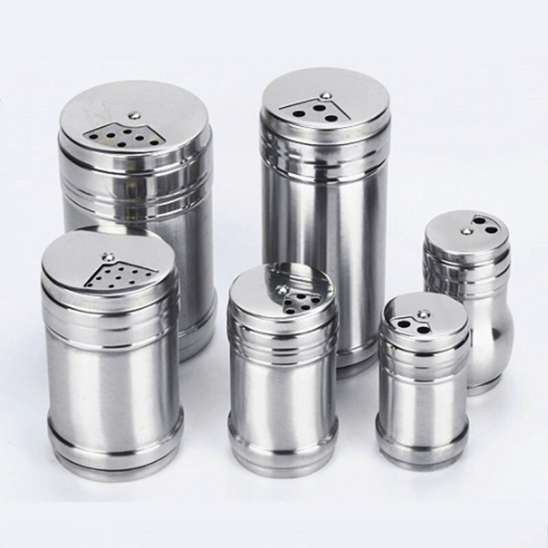 [HOT] 1 Lọ Đựng Gia Vị Đồ Dùng Nhà Bếp Bình Lắc Gia Vị Hạt Tiêu Nắp Xoay Bình Đựng Gia Vị Bình Đựng Đường Muối Đa Năng Bằng Thép Không Gỉ