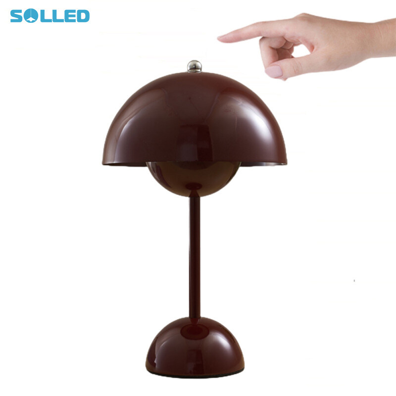 SOLLED Led Retro Mushroom Table Lamps Usb Rechargeable Simple Decorative