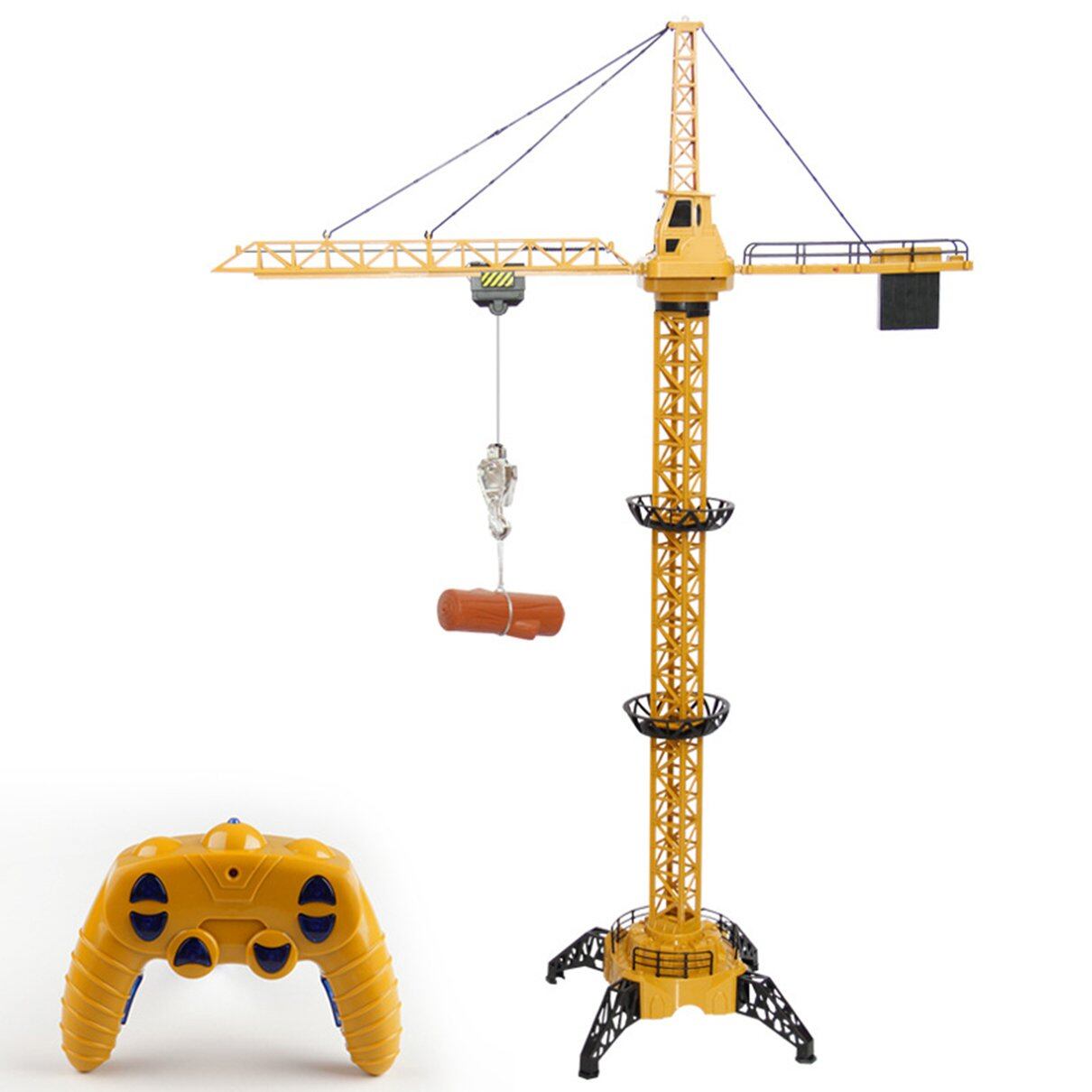 Đồ chơi cần cẩu tháp điều khiển từ xa 1.28m cho trẻ em tháp đồ chơi xây dựng cần cẩu cần trục xoay tháp đúc mô hình xe tải