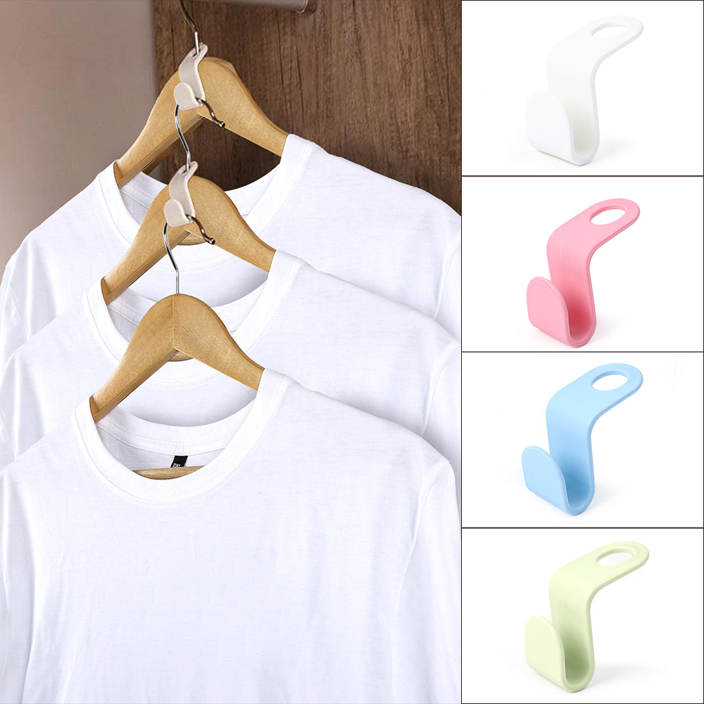 5 chiếc móc nối móc treo quần áo mini móc sắp xếp tủ quần áo xếp tầng quần áo chống trượt giá đựng áo khoác tủ quần áo móc giữ
