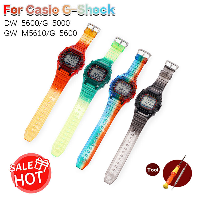 Ốp Nhựa TPU, Dây Đeo Đồng Hồ, DW-5600 G-SHOCK Cho Casio GW-M5610 M5600 GLX-5600 Tái Trang Bị Dây Đeo Cổ Tay Thay Thế Phụ Kiện Vòng Đeo Tay