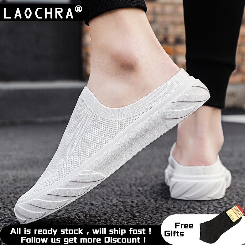 Laochra Giày Lười Nam Giày Lười Thời Trang Cho Nam Dép Lê Nửa Đầu Giày Lưới Thoáng Khí Thường Ngày Nam