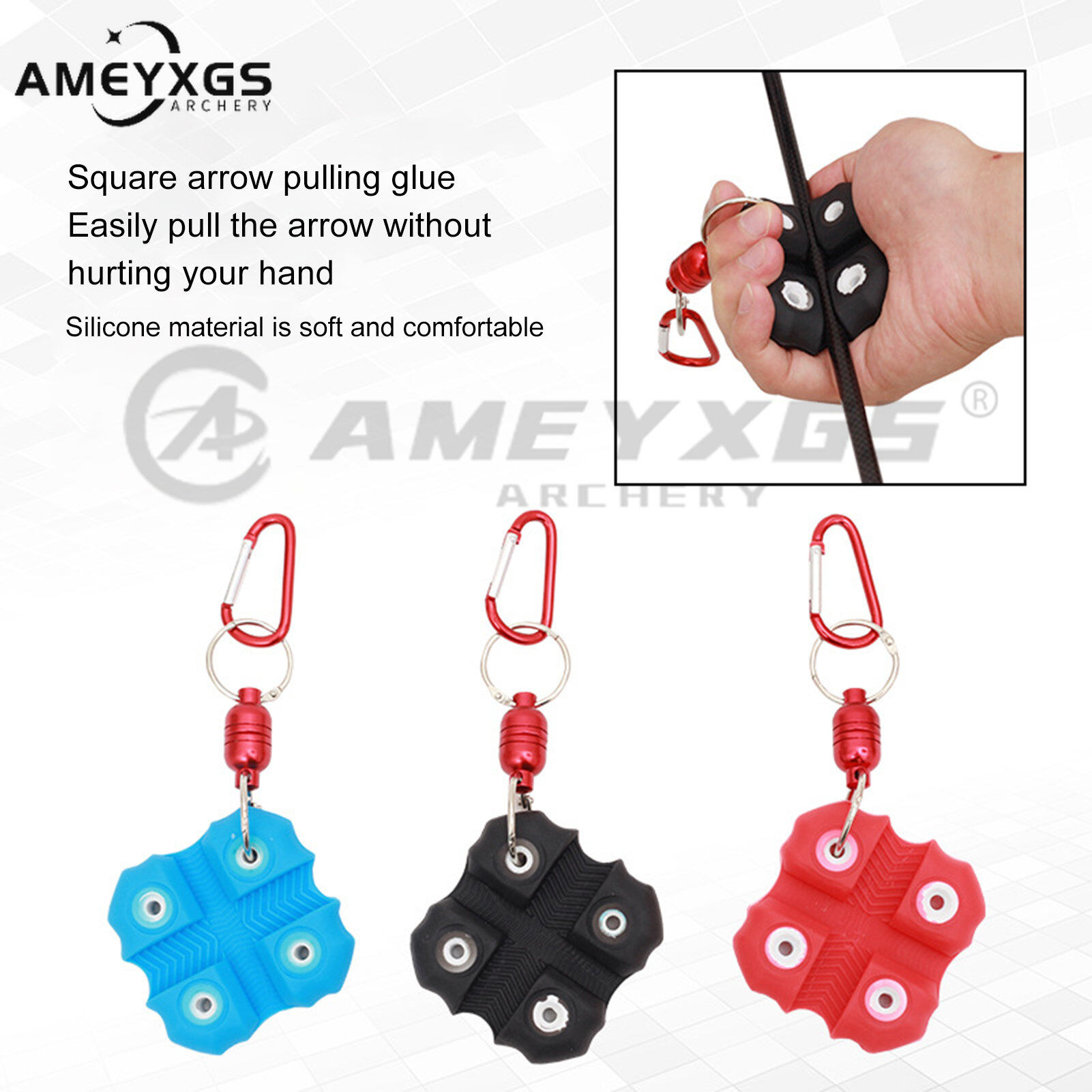 Ameyxgs mũi tên pullers ma sát cao có thể tháo rời phụ kiện 3D cao su mũi tên puller