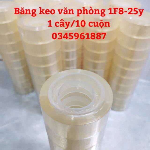 Băng keo văn phòng 1f8 - 25y 1 cây/10 cuộn
