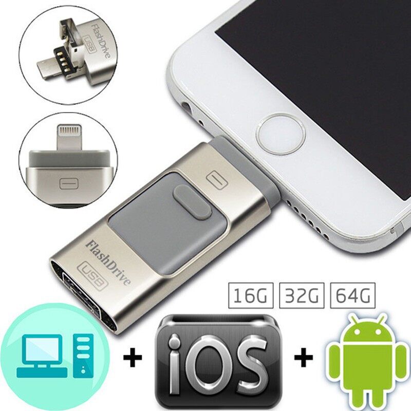 ♥Hàng Có Sẵn Giới Hạn Vận Chuyển Miễn Phí COD♥Ổ Đĩa Flash OTG Lightning Thật 100% Chính Hãng 100% 16GB 32GB 64GB 128GB Cho IOS Cho Máy Vi Tính Cho Đĩa Đối với iPhone U