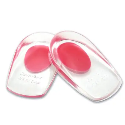 1 Pair Silicone Gel Heel Cups Pads Shoe Inserts Soft Anti-slip Foot Pain Relief Insoles Cushion Foot Care for Women and Men (2)
