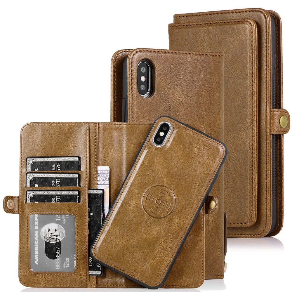 Wallet Case For Apple iPhone 11 12 Pro Max 12 Mini 6 6S 7 8 Plus SE 2020 X XR XS Max PU Leather Separable Magnetic Detachable Flip Cover with Card Slots Casing