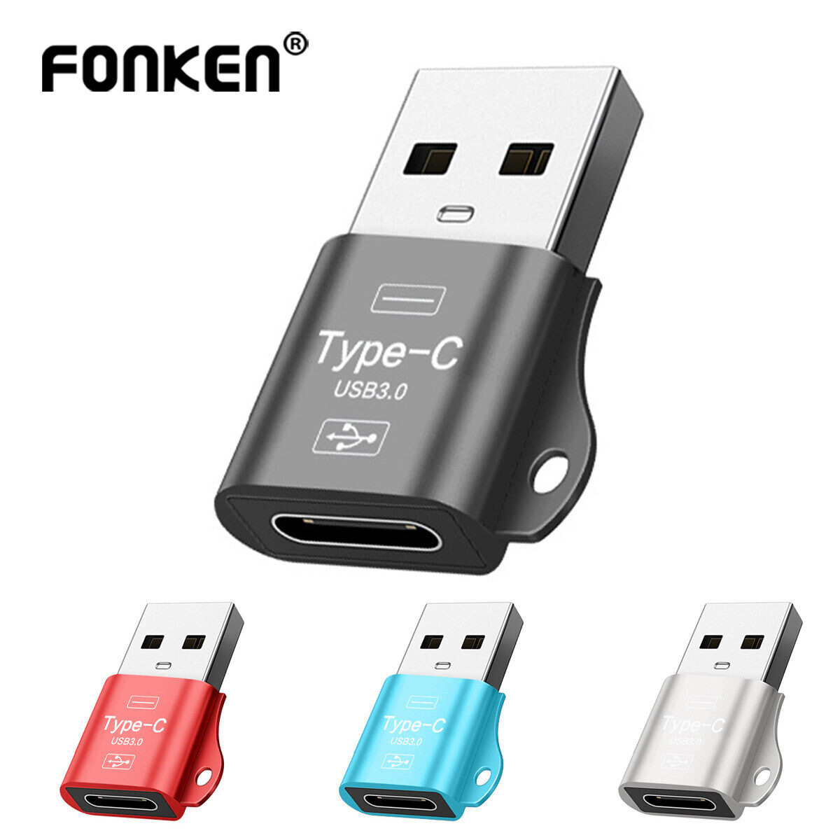 Fonken Bộ Chuyển Đổi USB OTG Sang Type C Bộ Chuyển Đổi USB 3.0 Type A Đực Sang USB 3.1 Type C Cái Bộ Chuyển Đổi Truyền Dữ Liệu Sạc USB C Cho iPhone Ipad Pro