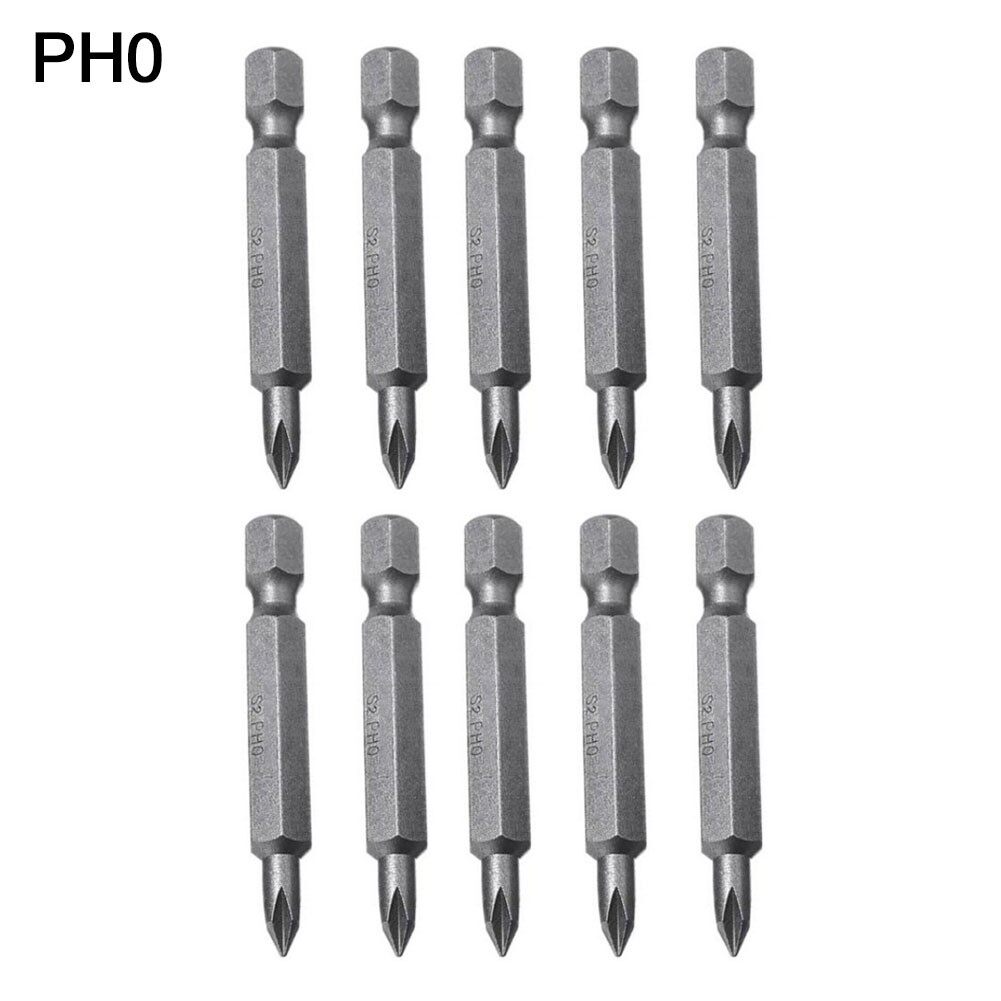 Đầu tua vít chuôi lục giác 1/4 ”10 cái/bộ dụng cụ khoan ph0/ph1/ph2/ph3
