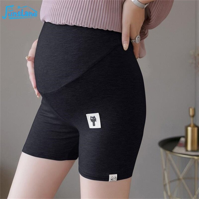 Flquần legging cotton cho bà bầu quần đùi co giãn đạo cụ eo mỏng