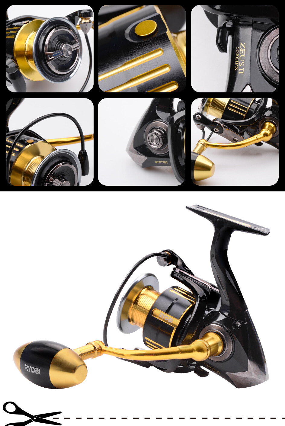 NEW RYOBI ZEUS HPX Ⅱ Spinning Fishing Wheel 1000HPX-6500HPX Gear