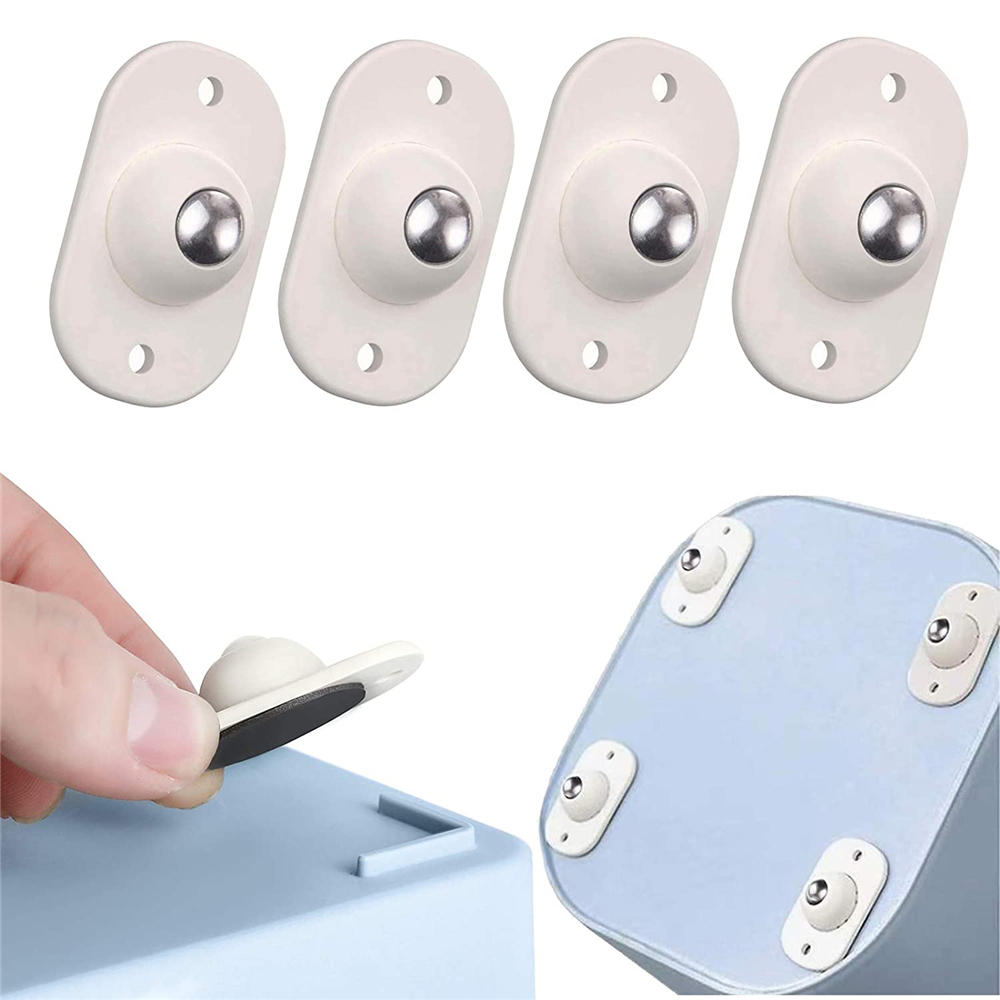 4 Bánh Xe Xoay Mini Tự Dính Bằng Thép Không Gỉ, Bánh Xe Phổ Thông Ở Dưới Cùng Của Hộp Đựng, Bánh Xe Bánh Xe Xoay Ròng Rọc Xoay 360 Độ Cho Đồ Nội Thất Hộp Lưu Trữ Khác Nhau