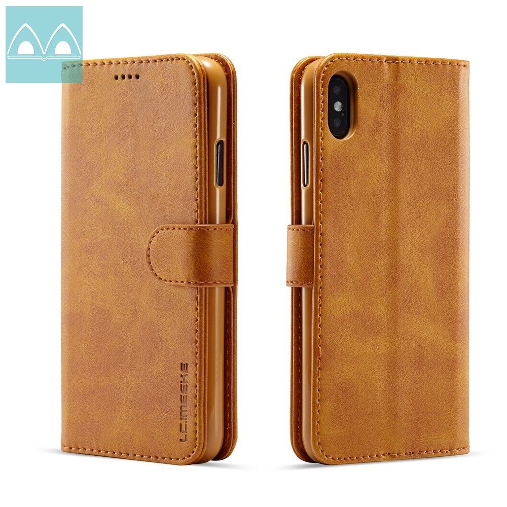 Cover For iPhone 11 12 13 14 Pro Max 12 13 Mini 5 5S 6 6S 7 8 Plus SE2 2020 X XR XS Max Magnetic Retro Flip Case Leather Phone Cover Bags with Stand Card Slots