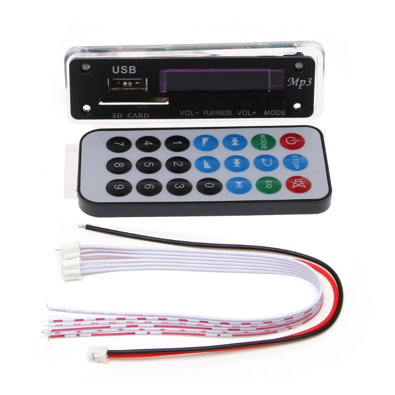 【Es phụ tùng ô tô shop】 Máy nghe nhạc Bảng Giải mã tương thích với Bluetooth không dây với điều khiển từ xa cho xe hơi
