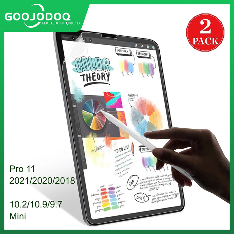 Bộ Phim PET Mờ GOOJODOQ, 2 Miếng Như Viết Trên Giấy Bảo Vệ Màn Hình Cho iPad Pro 11 10.5 Air 3 iPad 10.2 2019 iPad Mini 5 Miếng Giấy PET Mờ