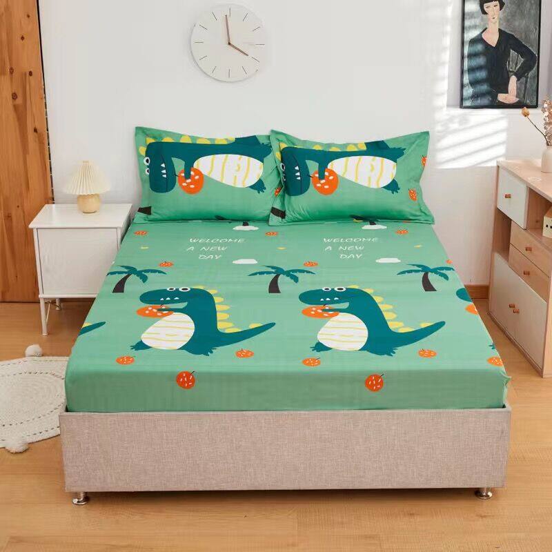 Ga trải giường hoạt hình 3 trong 1 cho trẻ em vừa với giường bộ ga giường cotton bọc bảo vệ nệm king queen giường kích thước đơn bộ ga giường kèm vỏ gối
