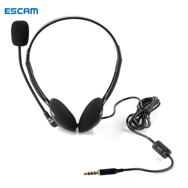 Escam tai nghe usb, tai nghe có micro, tai nghe máy vi tính điều khiển âm thanh & khử tiếng ồn